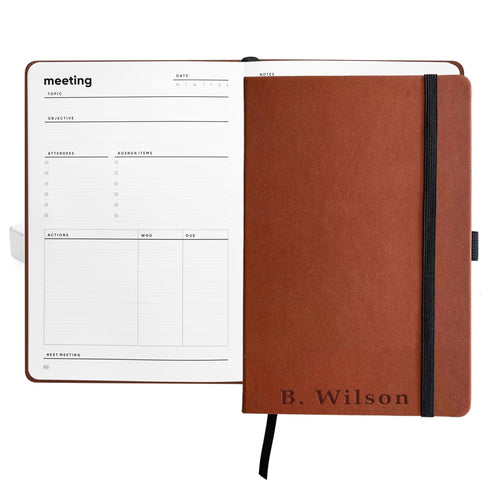 Personalized Meeting Notebook for Work, Professional Hardcover Meeting Planner